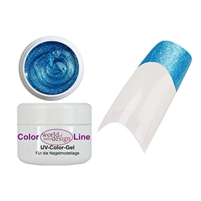 Abbildung von UV Farbgel Metallic Hellblau 5ml