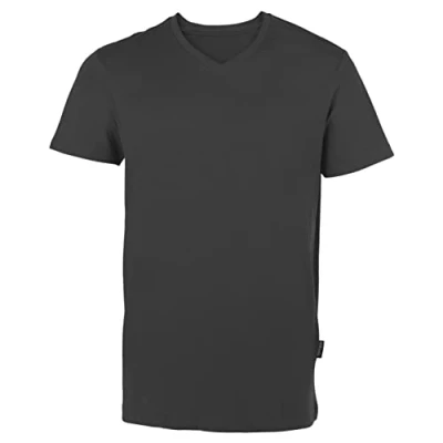 Abbildung von HRM Herren Luxury V Neck Tee, darkgrey, Gr. 5XL I Premium T Shirt Ausschnitt aus 100% Bio Baumwolle Basic bis 60C waschbar Hochwertige &amp; nachhaltige Bekleidung