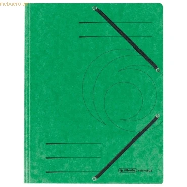 Abbildung von Herlitz Einschlagmappe mit Gummizug Karton grün