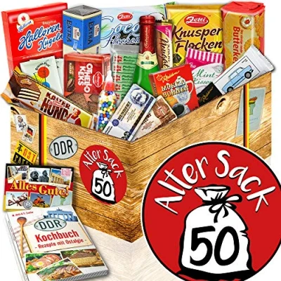 Abbildung von Alter Sack 50 ++ Süße DDR Waren Geschenkidee Herr