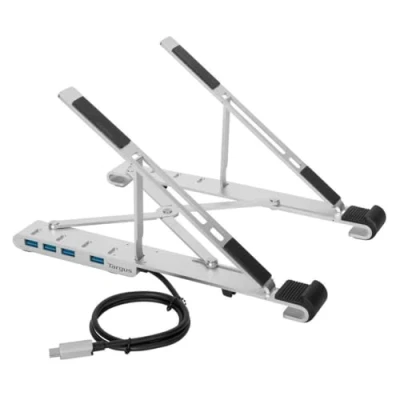 Abbildung von Targus AWU100205GL Tragbarer Ständer mit integriertem USB A Hub