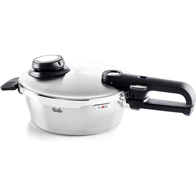 Abbildung von Fissler Schnellkochtopf &quot;vitavit premium Schnellbratpfanne 1,8 Liter&quot;, Edelstahl 18/10, (2 tlg.), Verriegelungsanzeige, Einstellbares Abdampfen, Einstellbare Kochstufen