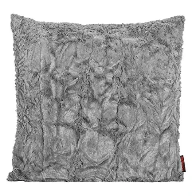 Abbildung von Magma Kissenhülle Fluffy 50 x cm Plüsch Felloptik sehr flauschig und kuschelig in vielen Farben, Farbe:Magma_Mittelgrau_005