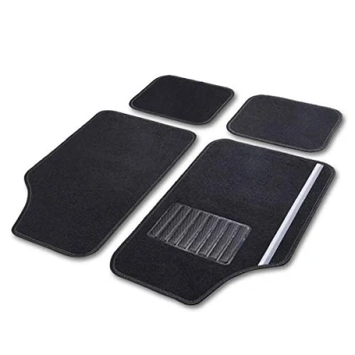 Abbildung von CARTREND 10606 Fußmattensatz Textil vorne und hinten 4 schwarz Universelle passform 430, 0 330