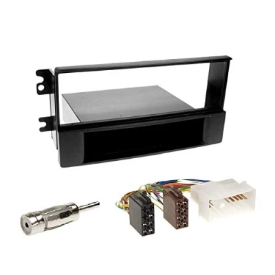 Abbildung von 1 Din Radio Einbauset Blende Radioanschlusskabel Antennenadapter für Kia Sportage II (KM/JES) 2005 2008