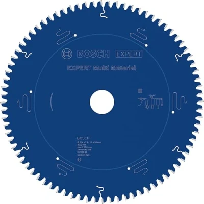 Abbildung von Bosch Professional 1x Kreissägeblatt Expert for Multi Material (für Multimaterial, Zubehör Kreissäge) Sägeblatt Ø 254 x 30 2,4 mm, 80 Zähne