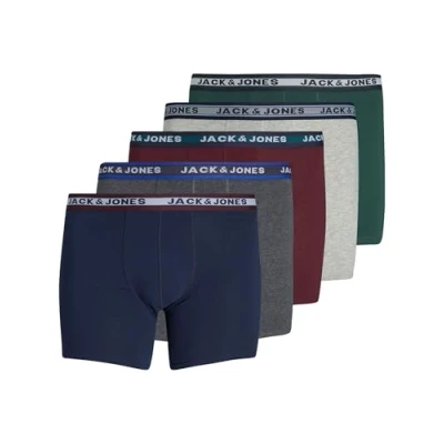 Abbildung von Jack &amp; Jones Jacoliver Trunks 5 PACK Panties, Herren, Größe: 2XL, Dark grey melange
