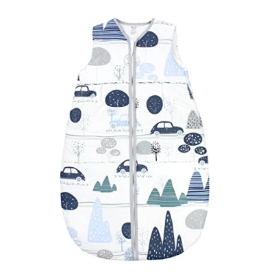 Abbildung von TupTam Baby Ganzjahresschlafsack 2.5 TOG, OEKO TEX zertifiziert, wattiert, Unisex, atmungsaktiv, Farbe: Autos Blau, Größe: 80 86