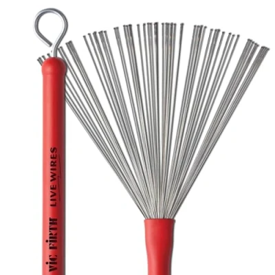 Abbildung von Vic Firth Live Wires Brush Retractable Red Handle