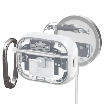 Abbildung von Spigen Ultra Hybrid MagFit Case Compatible with AirPods Pro 2nd Generation (2023/2022) ZeroOne Weiß