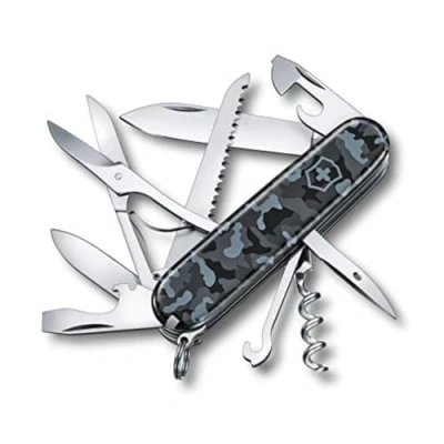 Abbildung von Victorinox Schweizer Taschenmesser Huntsman, Multitool, Swiss Army Knife mit 15 Funktionen, Klinge, Korkenzieher, Dosenöffner