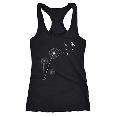 Abbildung von Neverless Tanktop Damen Tank Top Pusteblume Vögel Dandelion Birds Racerback Neverless®