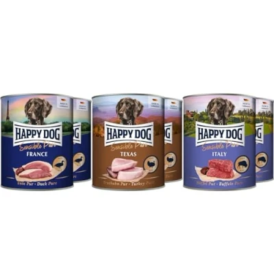 Abbildung von Happy Dog Mischtray Sensible Pure M France, Texas, Italy 30 x 800 g