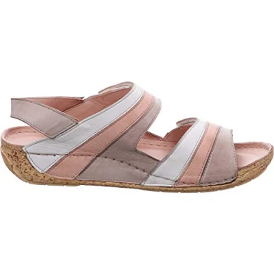 Abbildung von Gemini 032003 02 Damen Sandalen Sandaletten Slingback, Größe:37 EU, Farbe:Grau