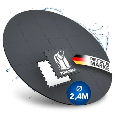 Abbildung von PoolBear Whirlpool Unterlage rund 240cm Bodenschutzmatte für Outdoor Whirlpools Whirlpoolmatte Poolunterlage Pool Untergrund Bodenschutz schwarz
