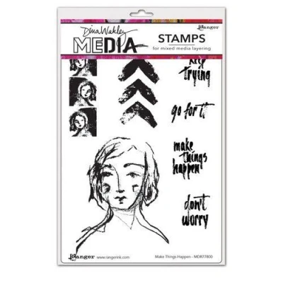 Abbildung von Ranger Dina Wakley Media cling stamps Make things happen