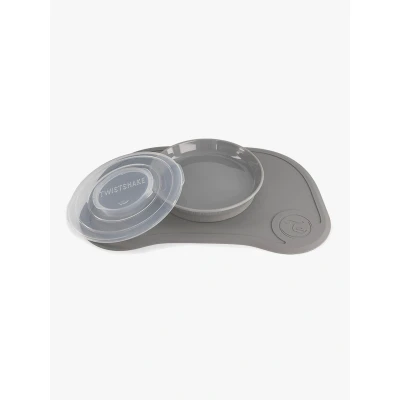 Abbildung von Twistshake Clickmat Mini Teller + Unterlage, Grau