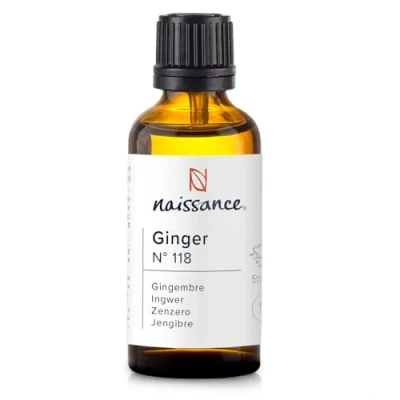 Abbildung von Naissance Ingweröl (Nr. 118) 50ml 100% Naturreines Ingwer Ätherisches Öl für Naturkosmetik, Massage, Aromatherapie, Duftlampe Duftöl Aroma Diffuser