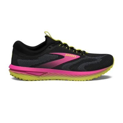 Abbildung von Brooks Revel 7 Laufschuh Neutral, Damen, Größe: 38, Black pink lemon tonic Schuhe