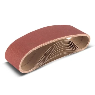 Abbildung von STAHLWERK Schleifpapier Schleifband 10er Set 915 x 100 mm mit K100 Körnung, (10 St)