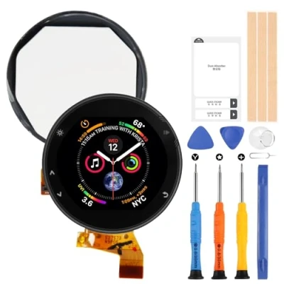 Abbildung von LCD Display für Garmin Forerunner 735 XT 735XT Watch Smartwatch Digitazer Touchscreen Ersatz Montage Glas mit Reparaturwerkzeug Set (Grau)