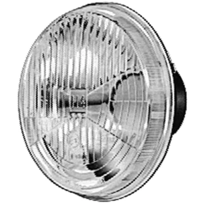 Abbildung von HELLA Halogen Scheinwerfereinsatz, Scheinwerfer 24V / 12V rund Referenzzahl: 12.5 glasklar Stecker: Rundstecker vorne Menge: 36 1A3 002 850 207