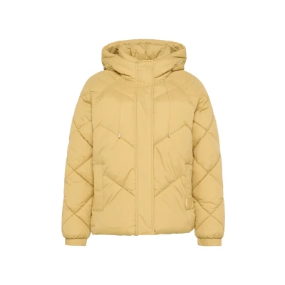 Abbildung von QS Wattierte Jacke mit Steppung und Kapuze goldgelb L