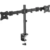 Abbildung von DIGITUS Monitorhalterung Tischklemme 2 Monitore Bis 27 Zoll 2x 8 kg VESA 75x75, 100x100 Schwarz