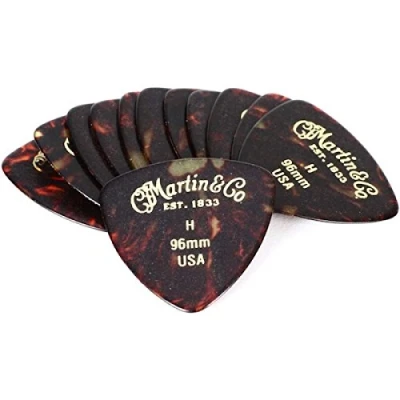 Abbildung von Martin Triangle 346 Gitarre Plektrum Heavy .96 mm Faux Schildpatt 12 Stück