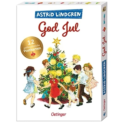 Abbildung von Astrid Lindgren. God Jul. 12 wunderschöne Weihnachtskarten zum Verschicken