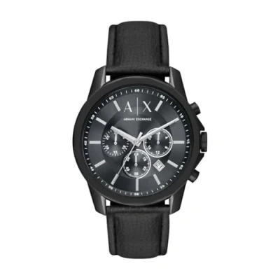 Abbildung von Armani Exchange Quarzuhr Uhr Chronograph AX1724 Leder schwarz