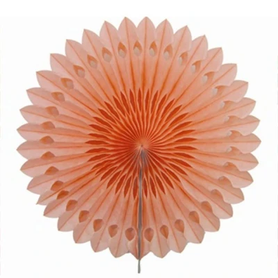 Abbildung von Creativery 1 Papierfächer 25cm (apricot 714) // Deko Papier Fächer Rosetten Blumen Raumdeko Papierrosetten Hängedeko