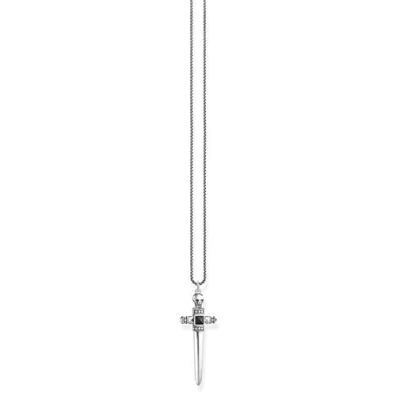 Abbildung von THOMAS SABO Unisex Schwert Kette 925 Sterling Silber geschwärzt KE1999 507 11