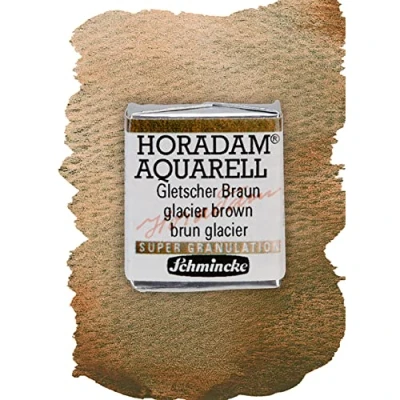 Abbildung von Schmincke HORADAM® AQUARELL, Super Granulation, 14 964 044 Gletscher Braun, 1/2 Näpfchen, sehr stark granulierende Farbtöne, feinste, supergranulierende Aquarellfarben
