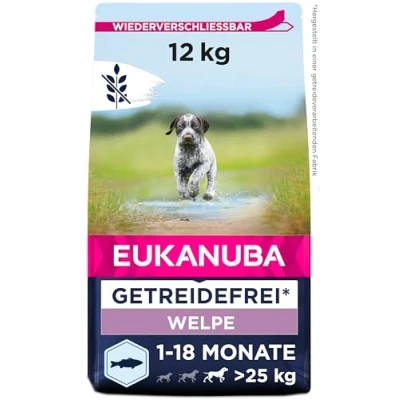 Abbildung von Eukanuba Pup &amp; Junior Large Grain Free Seefisch Welpenfutter 12 kg...