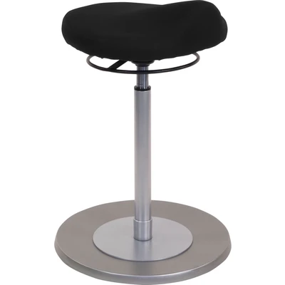 Abbildung von Mayer Sitzmöbel Pendelhocker mit ergonomisch geformtem Komfortsitz 1101 Brillantschwarz/Edelstahlfar