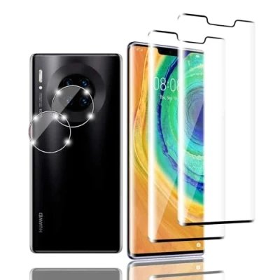 Abbildung von Zicurz 2+2 Stück Schutzglas für Huawei Mate 30 Pro, Panzer Schutz Glas, 2 Schutzfolie und Kamera Schutzglas, HD Displayschutz, Blasenfrei, Pro