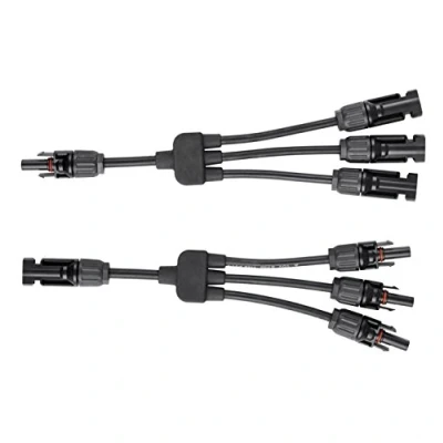 Abbildung von enjoy solar® 1 paar Solarstecker T Verteiler 3 fach mit 20cm Kabelverlängerung für Parallelschaltung Solarmodul