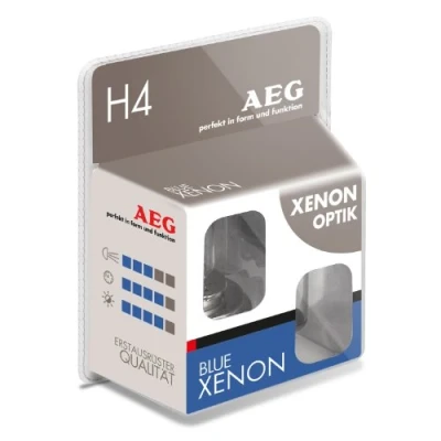 Abbildung von AEG Automotive 97261 Glühlampe Blau Xenon H4, 60/55 W, 2 er Set