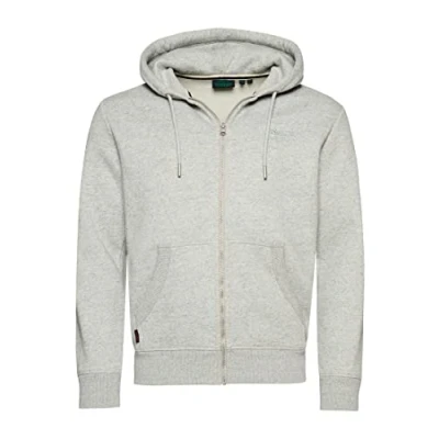 Abbildung von Superdry Essential LOGO ZIP Sweatjacke, Herren, Größe: Small, Grau
