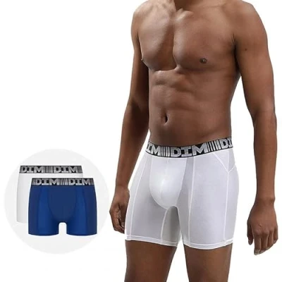 Abbildung von Dim Boxershorts Lange 3D Flex Air Atmungsaktiv Herren x2, Multicolor, XL