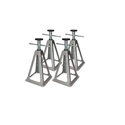 Abbildung von Cartrend Caravan Stützbock, Wohnwagen Stützbock Wohnmobil Wohnwagenzubehör Wohnmobilzubehör, 4er Set, Aluminium, bis 900 Kg belastbar