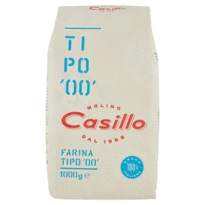 Abbildung von 12x Selezione Casillo Farina per Pizza Tipo &#039;00&#039;, Weizenmeh Napoli Pizzamehl Mehl 1kg + Italian Gourmet polpa 400g