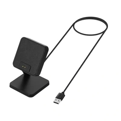 Abbildung von kwmobile USB Ladegerät kompatibel mit Xiaomi Redmi Watch 4 Kabel Charger Stand Smart Ladestation Docking Station Ladekabel Standfunktion