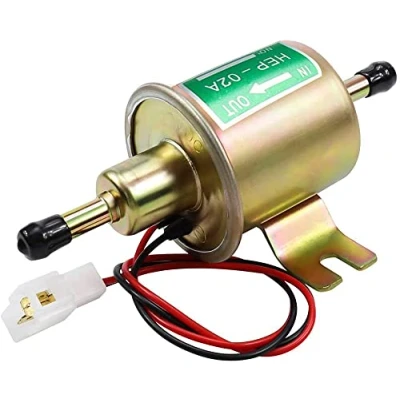 Abbildung von Litensh Universelle elektrische Kraftstoffpumpe, Hochleistungsdruck Gas Diesel Inline Niederdruck Metallpumpe Modul Schraube Befestigungsdraht für Benzin und HEP 02A (Gold)