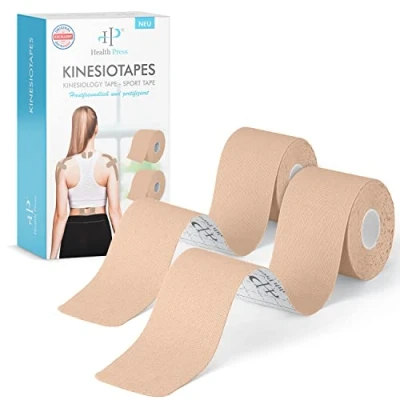Abbildung von Health Press® Kinesiotapes Rollen Hautfarben 5cm 2 St