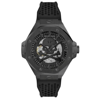 Abbildung von Philipp Plein Herren Uhr Automatik $KELETON ROYAL PWPFA0924 Silikon