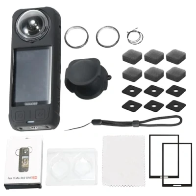 Abbildung von Linsenschutz Kompatibel mit Insta360 X4,Case Insta 360 X4,Displayschutz X4,Schutzhülle für X4 Action Kamera,Objektivdeckel Zubehör