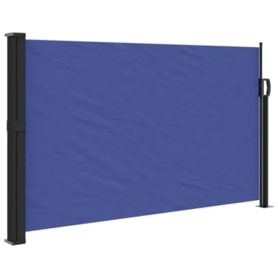 Abbildung von vidaXL Seitenmarkise, Wandmarkise mit PU Beschichtung, Sichtschutz für Balkon Terrasse Garten, Windschutz Markise, Ausziehbar Blau Polyester