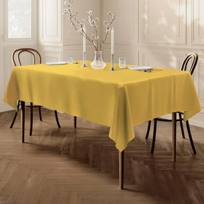 Abbildung von Qualitäts Tischdecke Textil Eckig 150 x 250 cm, Farbe wählbar (Gelb)